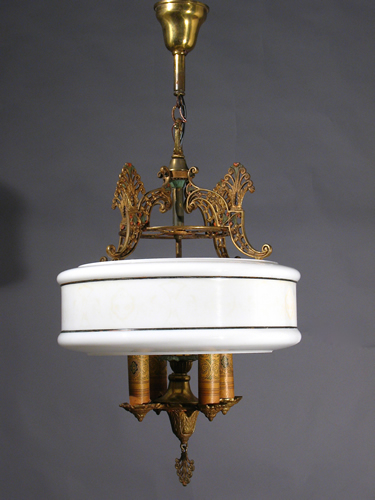 4-Light Art Deco Chandelier